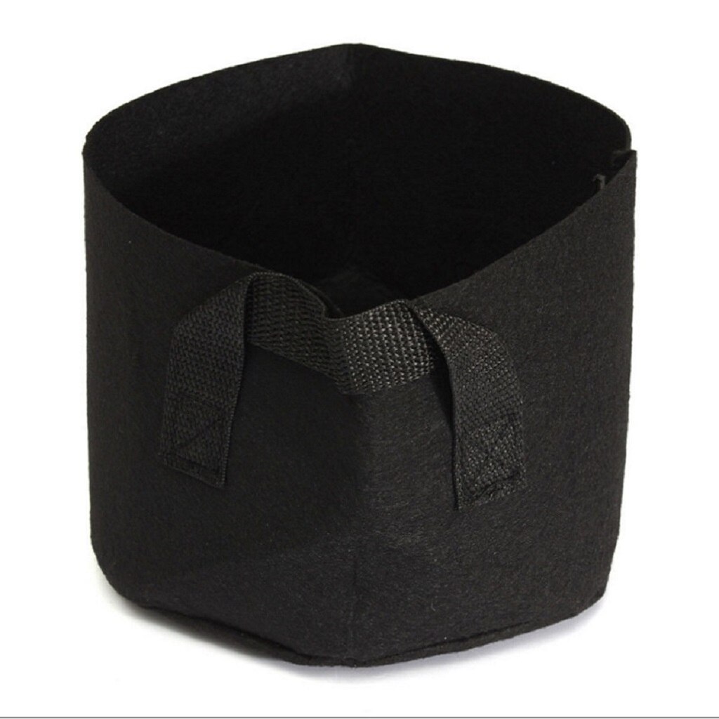 Garden Outdoor Planting Grow Bag Strawberry Vertical Flower Herb Pouch Root Breathable Vegetable Round Reusable Pot Planter: 1 Pockets 25x20cm