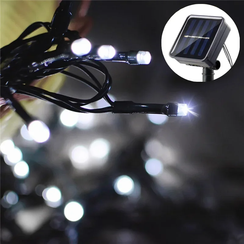 Solar Light Copper Wire Light String Outdoor Fairy Waterproof LED Garden Decoration: green / 16-20W