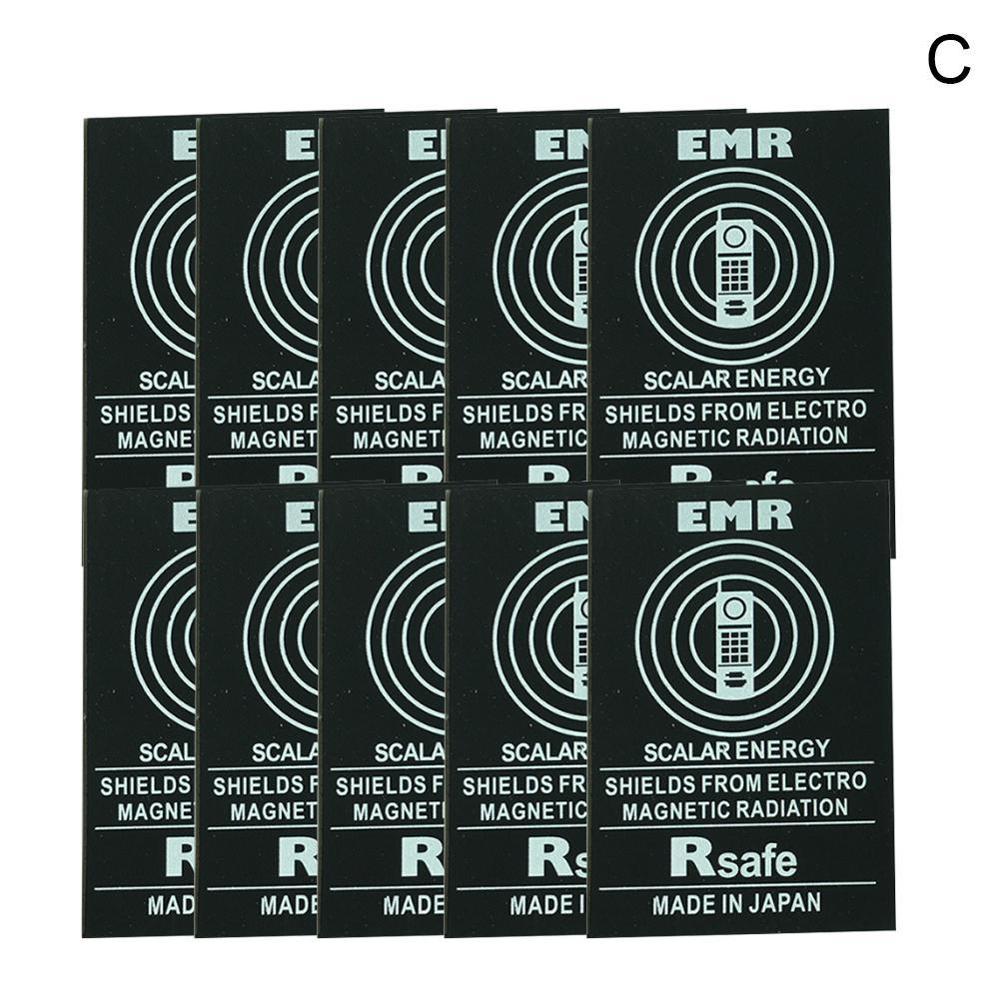 10pcs EMF Protection Cell Phone Patch Anti Radiation EMR Scalar Computer Electronics Negative Neutralizer Ion Shield Sticke I0Z7: C