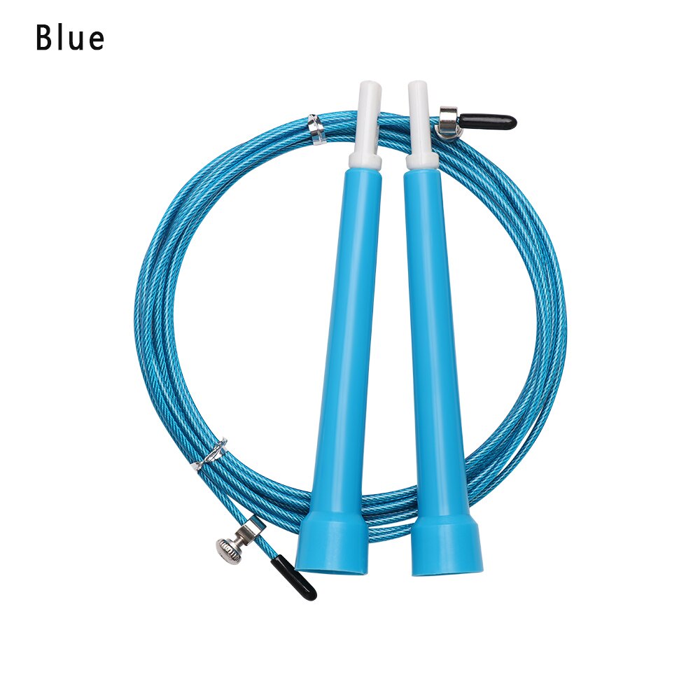 1PC ABS Handle Adjustable Steel Wire Jump Ropes Aerobic Exercise Lose Weight Skiping Rope Body Building Fitness Accessories: Blue