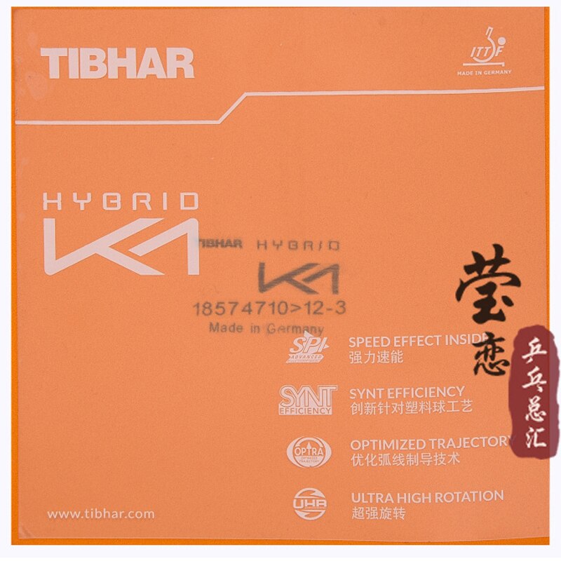Original Tibhar hybrid K1 plus table tennis rubber sticky high speed and spin fast attack with loop