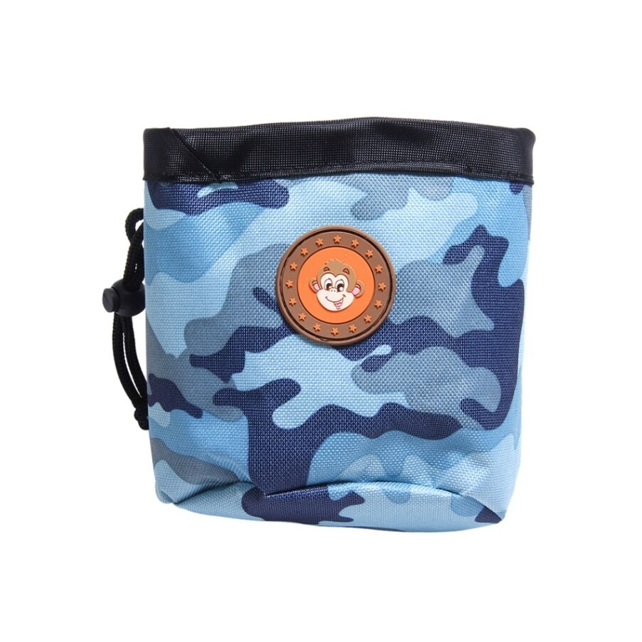 Portable Dog Treat Bag Outdoor Dog Training Bag Pouch Food Bag Hands-Free Puppy Snack Reward Waist Bag Training Aids: Blue