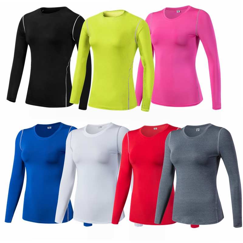 Camiseta deportiva de Fitness de capa Base de secado rápido para mujer, Top de manga larga para gimnasio, camiseta para correr para mujer, ropa de entrenamiento de tren, camisa de Yoga blanca