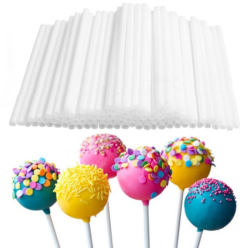 80pcs Plastic Eco-friendly Lollipop Sticks Cake Pop Sticks Chocolate Sugar DIY Cake Pops Maker Tool Candy Making Mould Tool