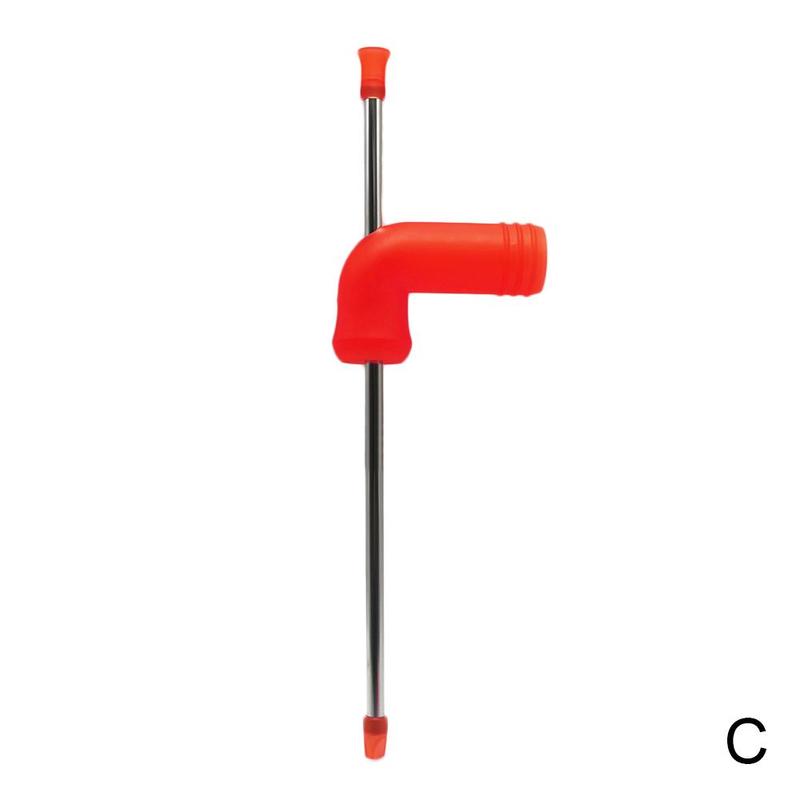 1PC Beer Snorkel Straw Beer Bong Funnel Slammer Double Snorkel Drinking Beer Bar Tools Festivals Party Dispenser Y1F5: Red