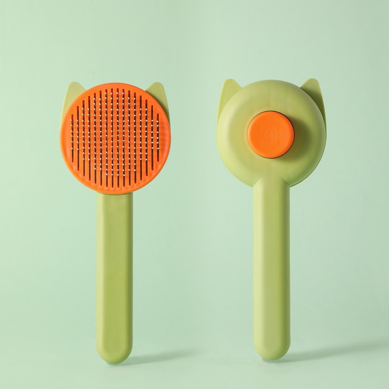 Cepillo para gatos, cepillo para el cuidado de mascotas, para eliminar pelos, removedor de pelo para gatos, peine para quitar el pelo de mascotas, accesorios para el cuidado de cachorros y gatitos: Rosa