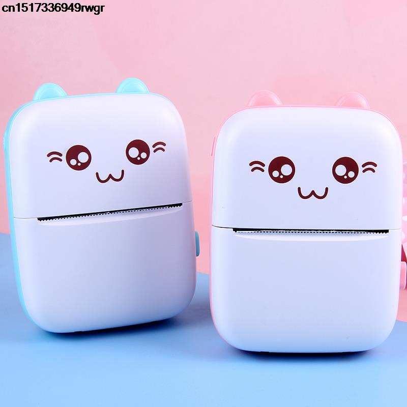 Portable MINI CAT Printer Thermal Print Photo Pocket Thermal Label Printer 58mm Printing Wireless Bluetooth Android IOS Printers