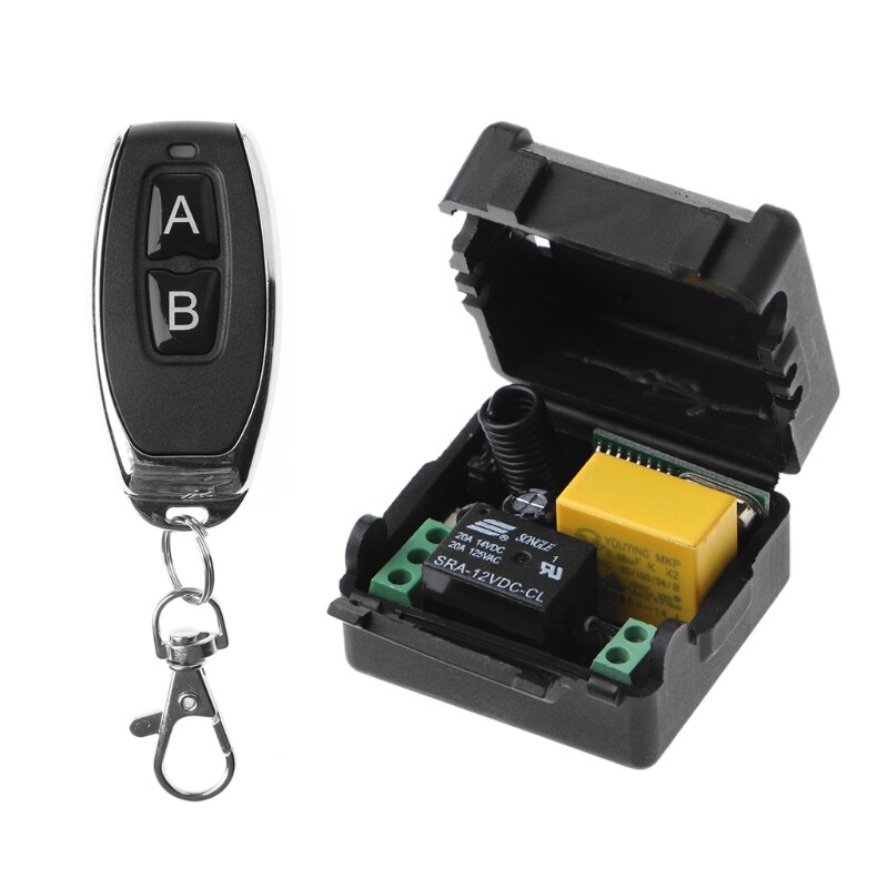 AC 220V 10A 1CH RF 433MHz Wireless Remote Control Switch Receiver + Transmitter Kit Retailsale