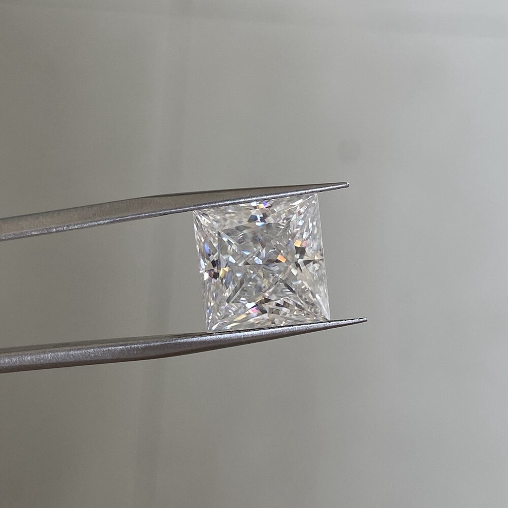 Meisidian 6X6Mm Gh VVS1 Diamond Princess Cut Vierkante Vorm Moissanite Steen