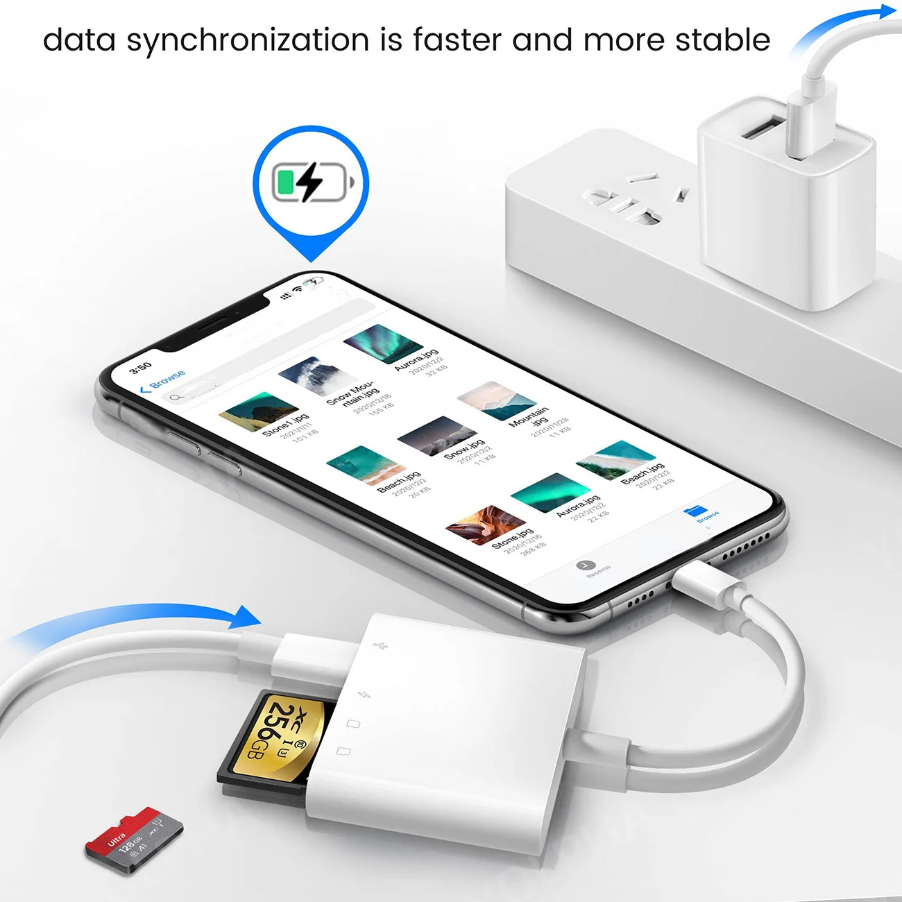 Typ-C-Adapter TF SD-Speicherkartenleser OTG-Schreibgerät Compact Flash USB-C für iPad Pro Huawei für MacBook Xiaomi Typ-C-Kartenleser