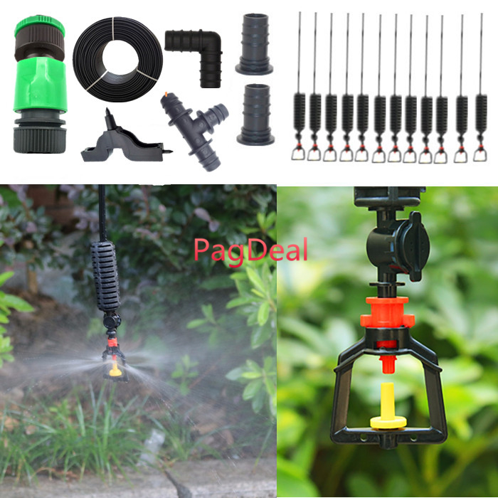 Garden Irrigation Sprinkler System 16PE Agricultural Hanging Mist Sprayer Greenhouse Outdoor Lawns Poultry Cooling Watering Kit