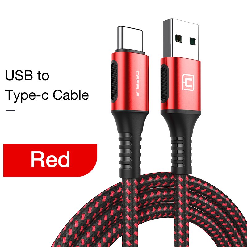 Cafele 18W Pd Kabel Usb Type C Naar Voor Lightning Fast Charger Voor Iphone 11 Pro Usb C Type kabel Voor Huawei Samsung Data Sync: Type-c cable Red