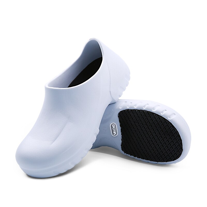 Hotel Wit Chef Schoenen Restaurant Kok Antislip Slippers Keuken Werk Olie-Proof Water-Proof Voor Platte veiligheid Schoenen: WHITE / Xl