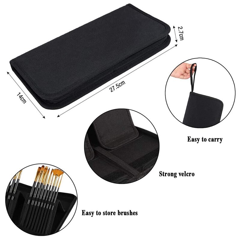 22Pcs Verf Borstel Set Kunstenaar Borstels Met Case Palet Messen Sponzen Voor Acryl Olie Aquarel Gouache