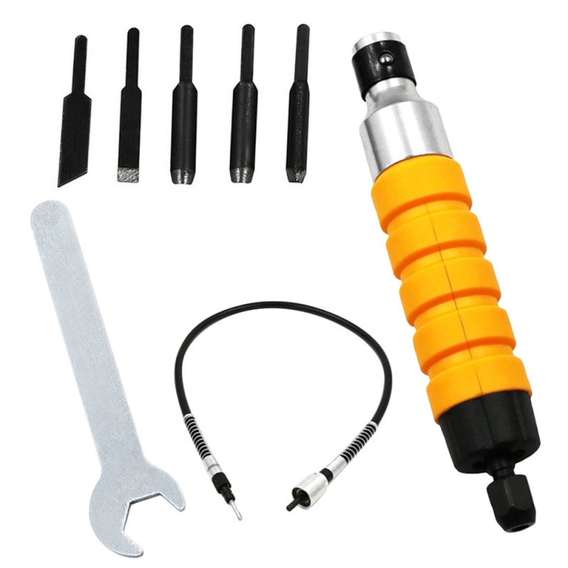 7 Pcs/8 Pcs or Flexible Shaft Alloy Electric Chisel Wood Carving Machine Woodworking Small Spanner with Tips Carpenter Tools