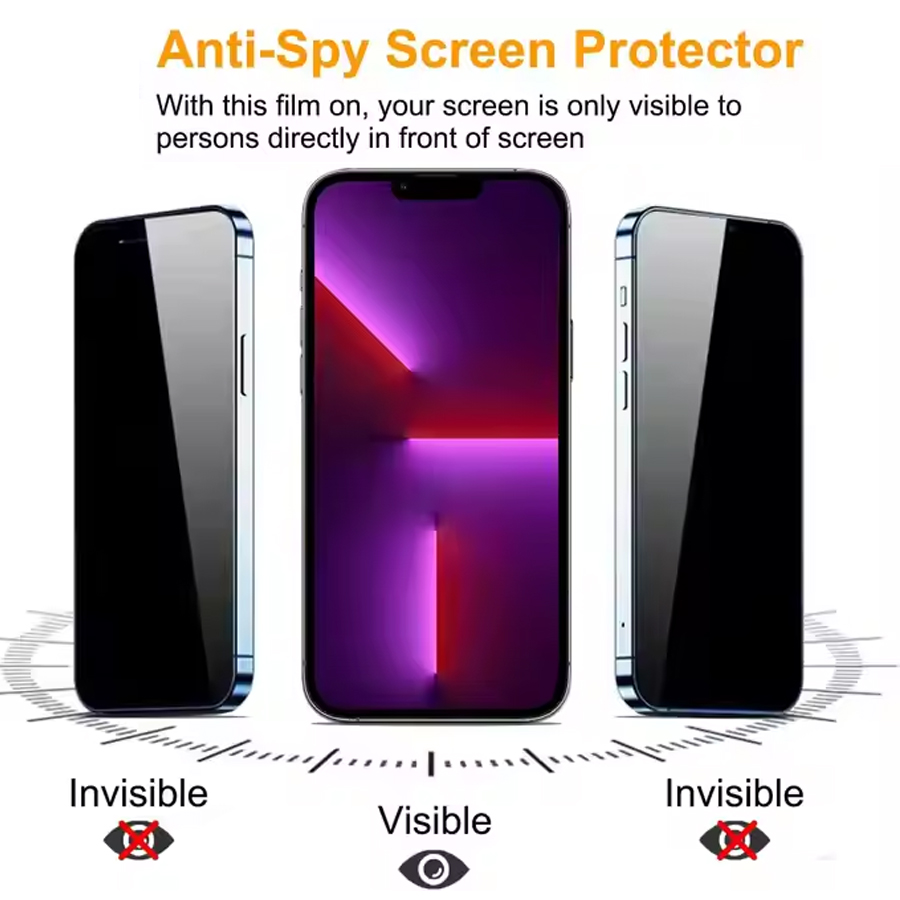 Privacy Screen Protector For iPhone17 16 15 14 13 12 11 X XS XR Pro Max Anti-spy Tempered Glass For Apple 16 15 Plus Phone Film