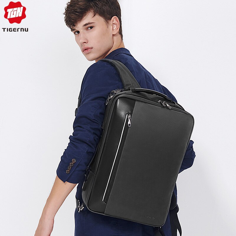 Tigernu 4 In 1 Multi Function Nylon Men's Business Backpack 15.6 Inch USB Charging Laptop Backpack Male Office Work HandBag