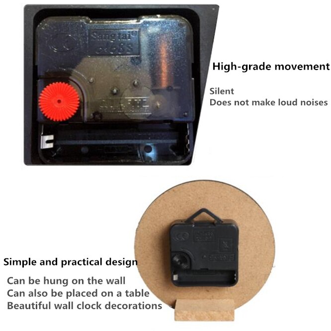 Mini Reloj de pared clásico de madera, colgante Retro, redondo, , estilo europeo, decoración de pared de salón