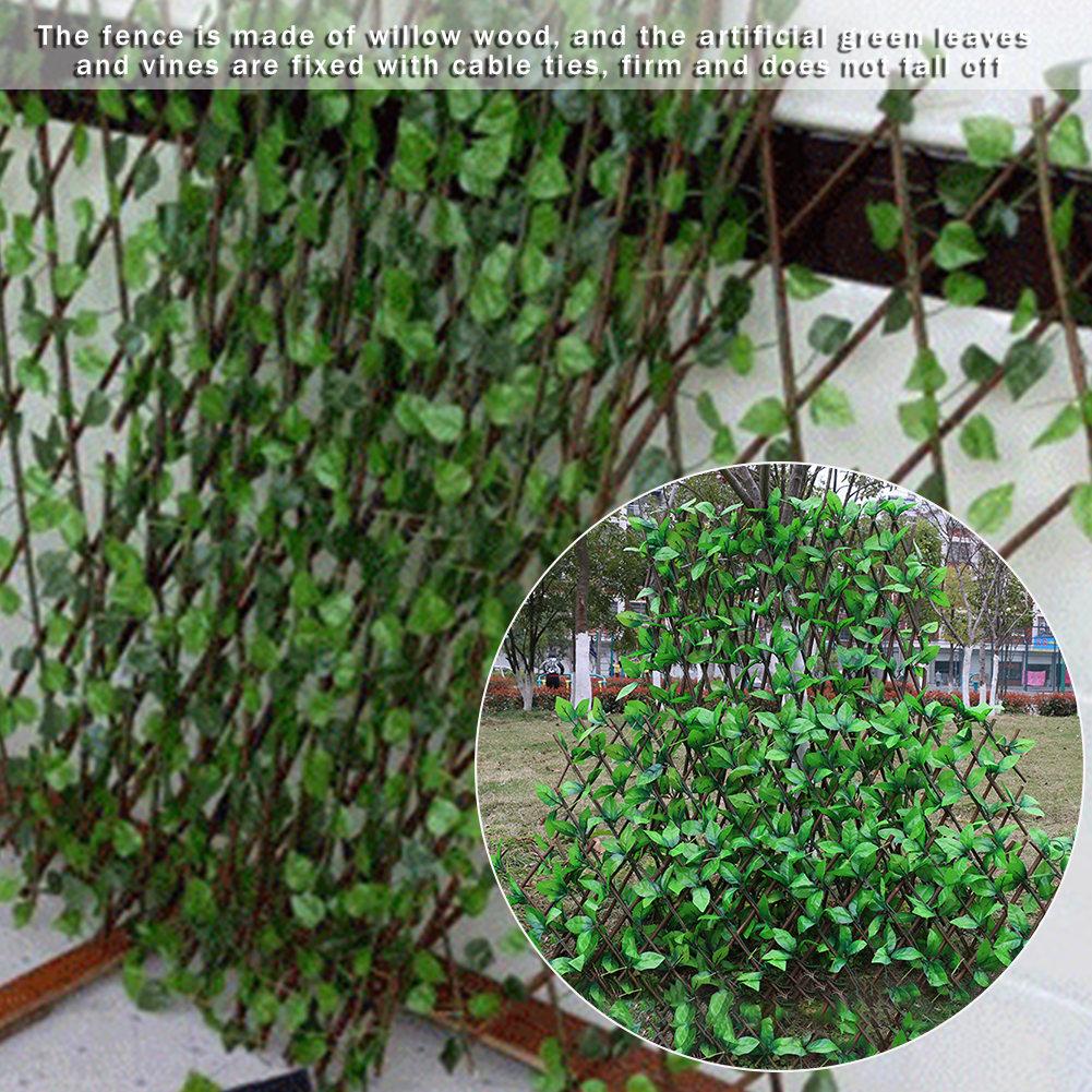 Expandable Faux Privacy Fence Expanding Trellis Fence Retractable Fence Artificial Garden Plant Fence Privacy Screen