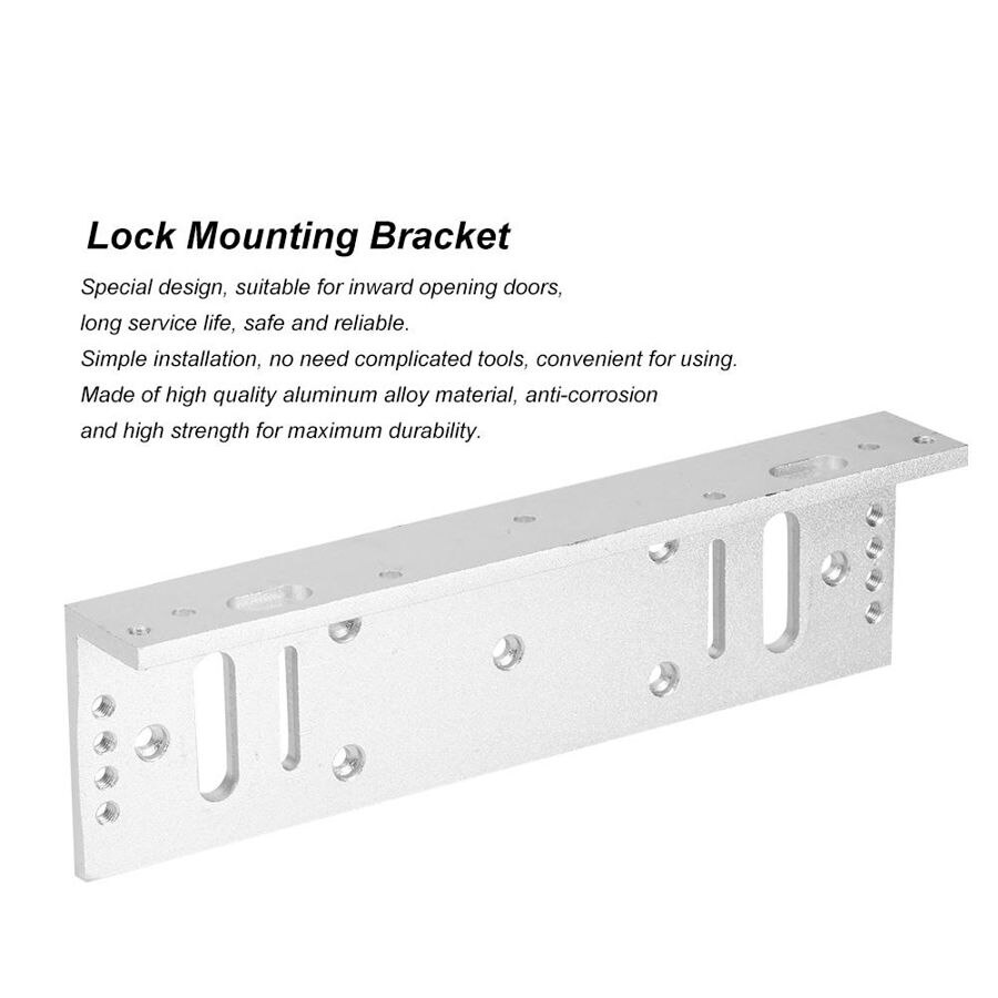 Cerradura para puerta de garaje, cerradura eléctrica para puerta de aleación de aluminio, soporte de montaje en L, soporte para magnético eléctrico
