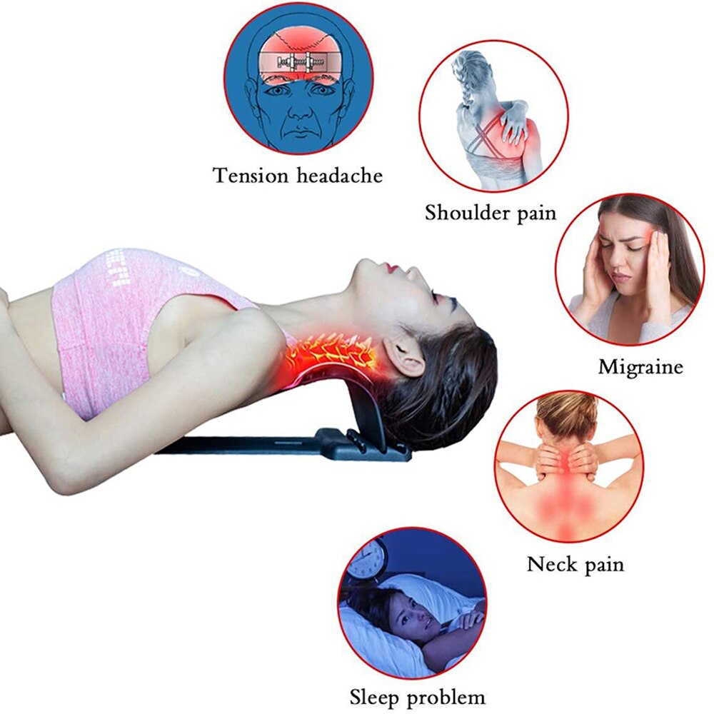 Civière de cou pour masseur de cou, soulagement de la douleur, Massage du dos, relaxation des muscles des épaules, oreiller de soutien Cervical, dispositif de Traction cervicale