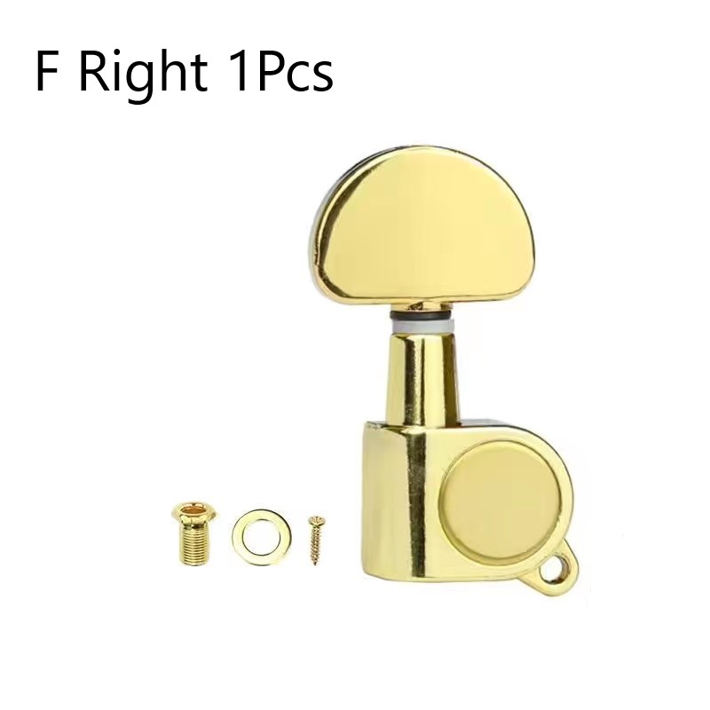 Clavijas de afinación de cuerdas de guitarra izquierda/derecha, semicerradas/todas cerradas, sintonizador de botones, cabezales de máquina, accesorios de guitarra, 1 Uds.: Negro