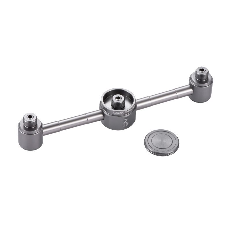 Utomhus camping spis adapter en-tre utgångar aluminiumlegering lufttank 3/4/5 konvertering huvud läger ugn konverter kontakt: N -2