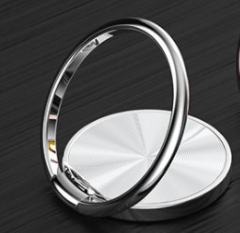 Luxury Metal Mobile Phone Ring Holder Telephone Cellular Support Accessories Magnetic Car Bracket Socket Stand For Mobile Phones: aurora silver