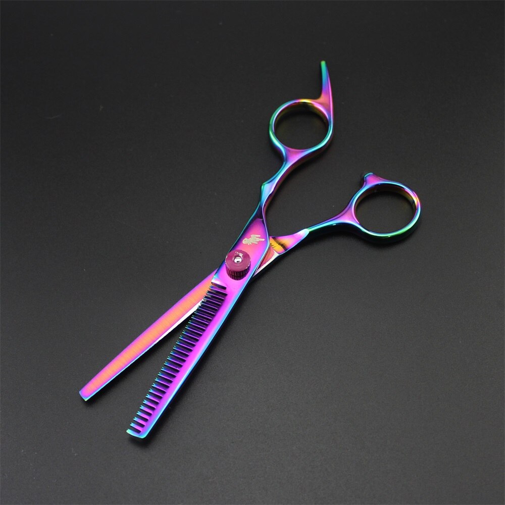 6.0 Inch Pet Scissors Dog Grooming kit Straight & Curved &Thinning Shear Pet Haircut Tools 5pcs Set