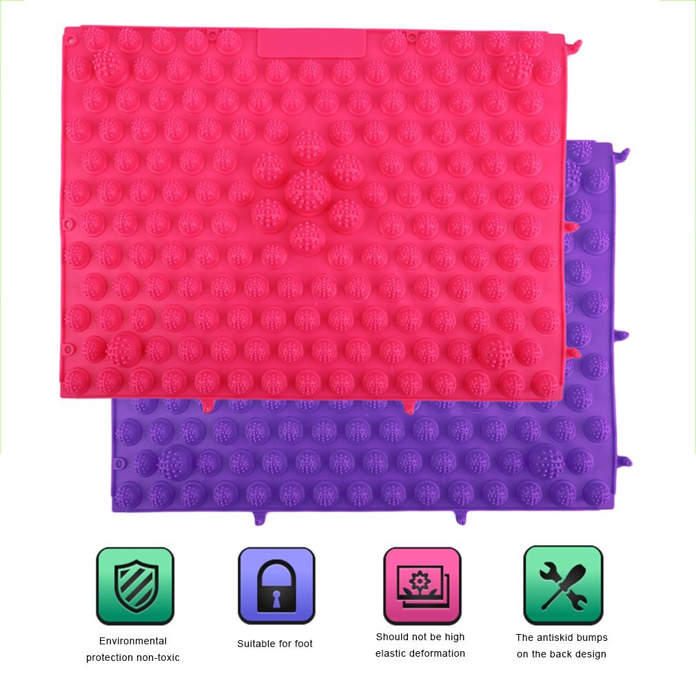 Korean Style Adults Foot Massage Pad TPE Modern Acupressure Reflexology Yoga Mat Acupuncture Rugs Fatigue Relieve 29*39cm