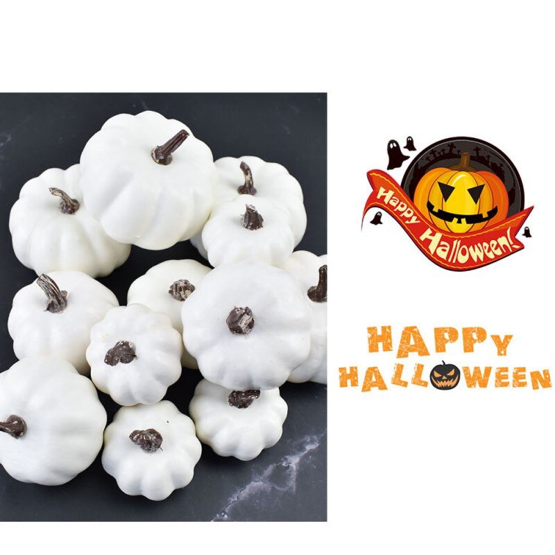 Artificial Pumpkins Lifelike Simulation Artificial Pumpkins 12 Pcs Festive Wedding Halloween Party Home Deco DIY Craft