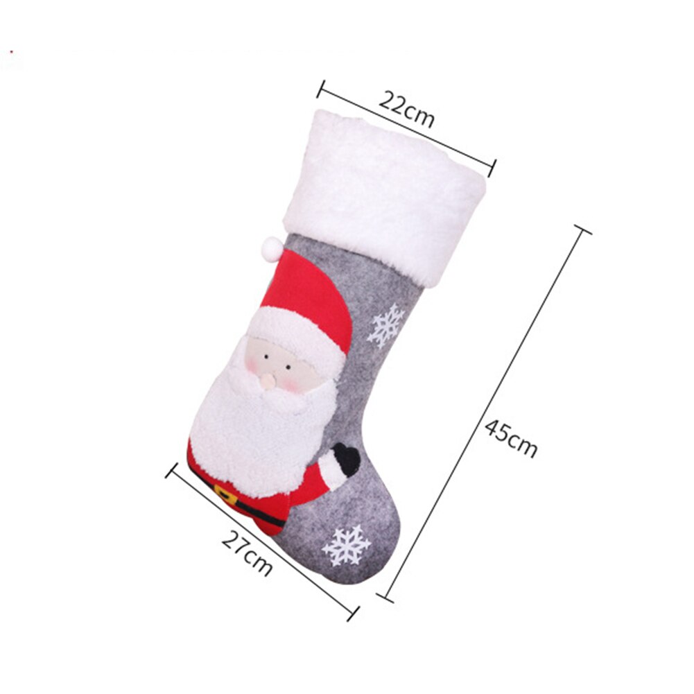 Kerst Ornamenten Grijs Kerstsok Bag Hanger Grote Party Tas Vilt Kerst Zak