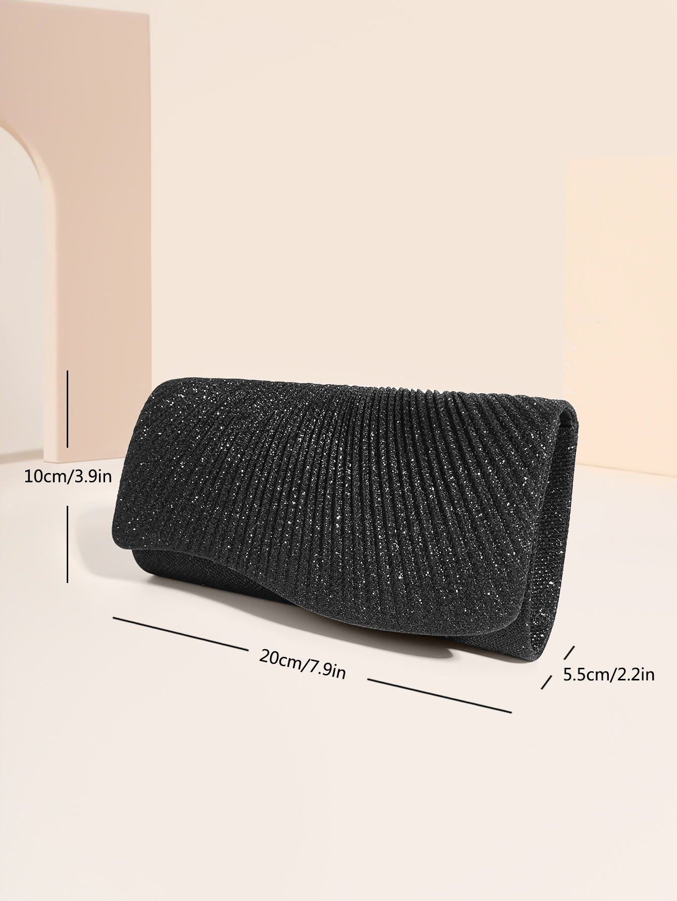 Bolso de noche tipo sobre para mujer, bolsos de hombro con cadena y purpurina, bolso largo plateado brillante, bolsos de mano para de boda, Mini bolso: Colorful