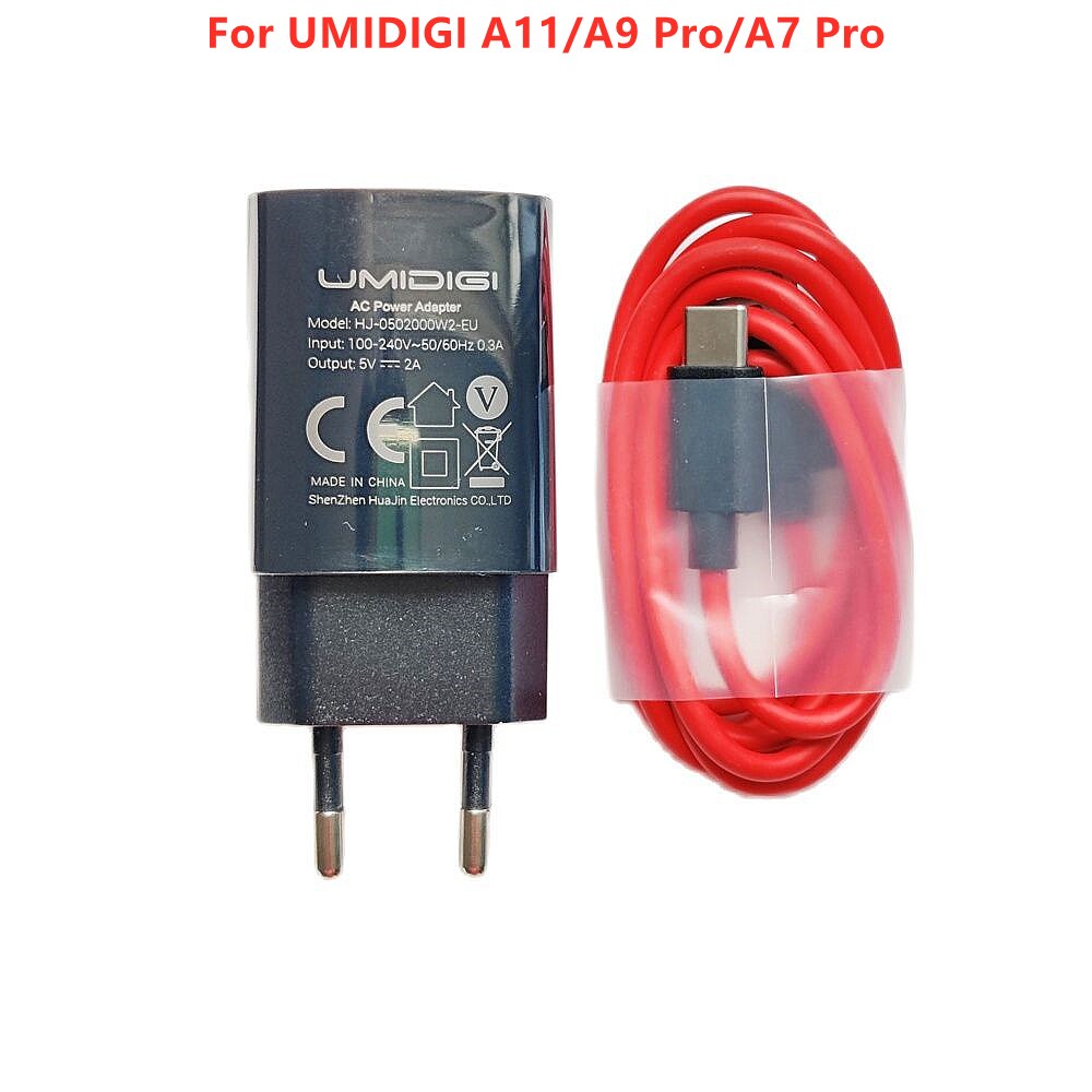 UMIDIGI – chargeur de voyage rapide pour UMIDIGI A11/A9 Pro/A7 Pro, adaptateur de prise ue et câble USB DC 5V/2a