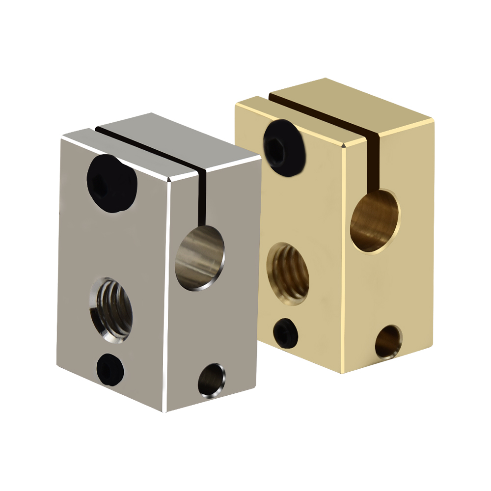 V6 PT100 verwarmingsblok siliconen sokken aluminium messing verkoperd verwarmingsblokken voor V6 Hotend