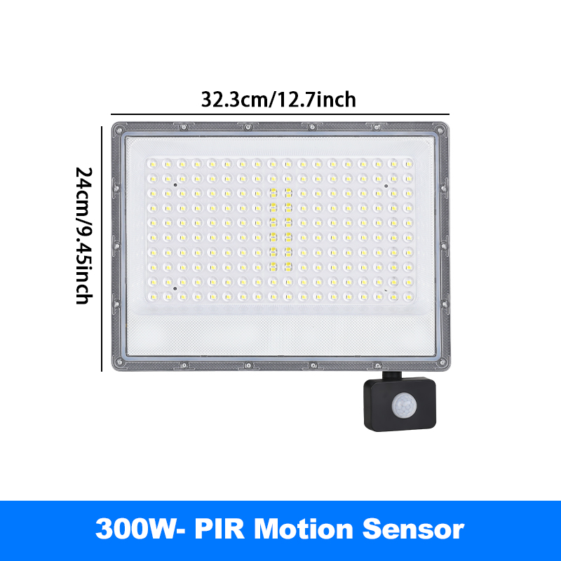 PIR Motion Sensor LED Flood Light Spotlight 220V Outdoor Projector 50W 100W 200W 300W 500W IP66 Waterproof Garden Floodlight: RGB