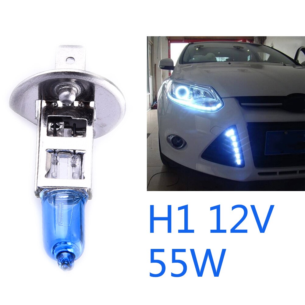 2 Stuks Auto Koplampen H1 12V 55W/100W Quartz Ultra-Wit Licht Halogeen lamp Auto Accessoires
