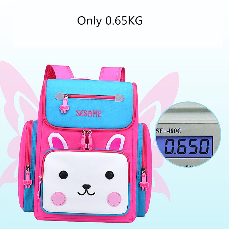 OKKID children school bags for girls cute waterproof primary school backpack with reflective strip kids pink kawaii book bag