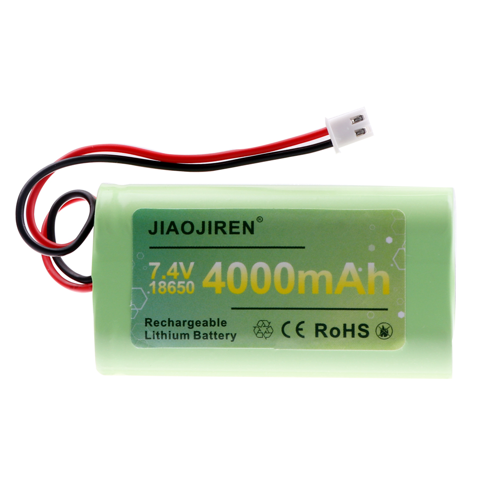 18650 7.4V lithium battery 4000mAh rechargeable 18650 battery pack for megaphone speaker with protection board 7.4V XH2.54 PLUG