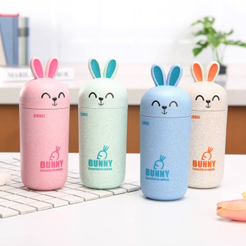 Söpö kani panda vehnä olki vesi kupit kannettava toimisto kahvi teekupit kanin kuppi lapsille lapsille pupu kuppi 1pc