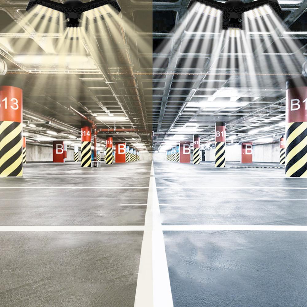 E27 deformerbart ledet garasjelys 3000k/6000k superlyst innendørs høy bukt lys garasje verksted pilsner industriell lampe