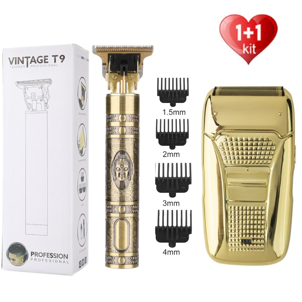 Hair Trimmer Set Tool Electric Hair Clipper Hair 0mm Barber Machine Cordless Haircut Men Cutter Shaver Home Use: Buddha set