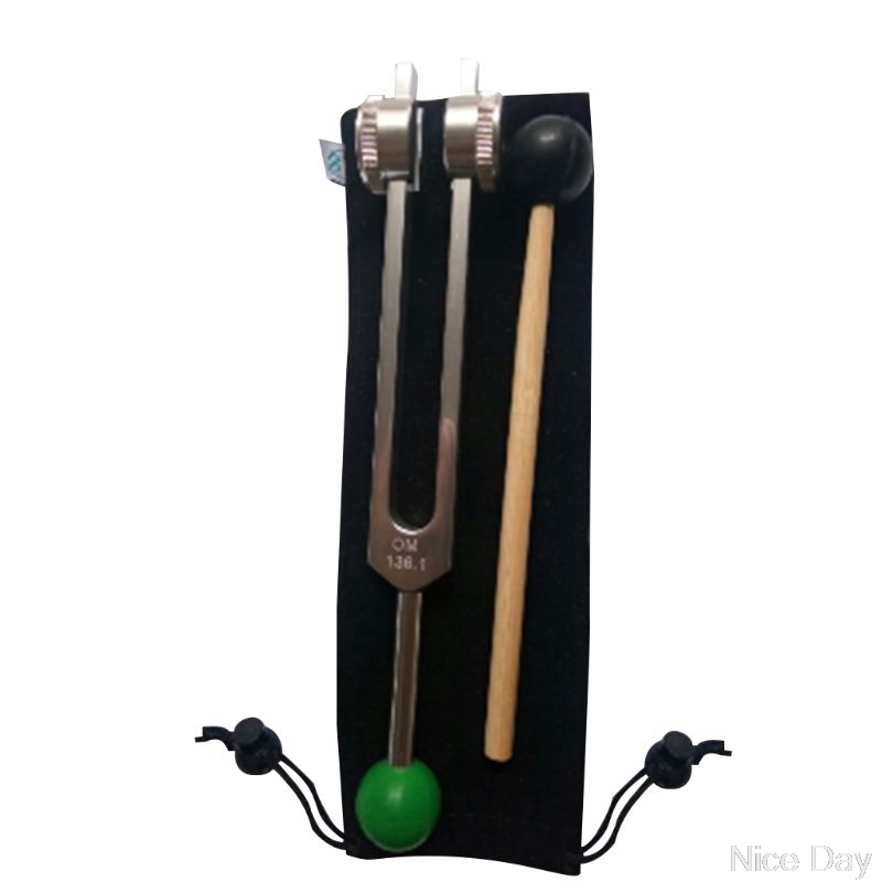 OM Tuning Fork 136.1 HZ Weighted-with Buddha Bead Base for Ultimate Healing and Relaxation-Green for Heart Chakra My29 20