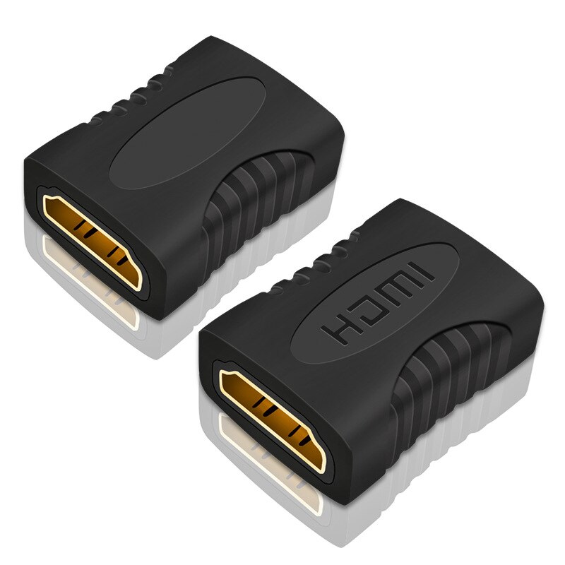 Mini Hdmi-Compatibel Extension Adapter Hdmi Vrouwelijke Naar Hdmi Female Connector Extender Converter Voor Hdtv Projector Monitor 1080P: 2Pcs