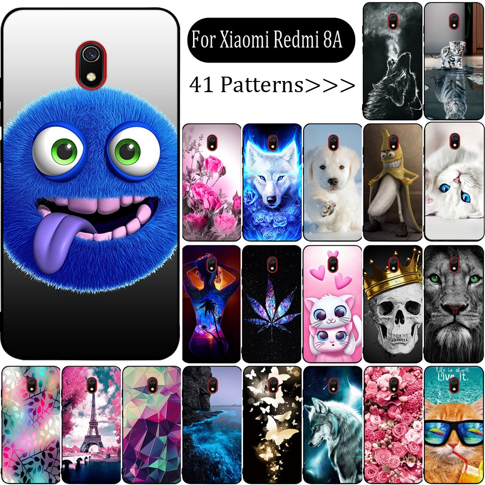 Para Redmi 8A funda para Xiaomi Redmi 8A funda Anime dibujos animados TPU Fundas Coque funda trasera para Xiaomi Redmi 8A 8 A funda de teléfono Silicona