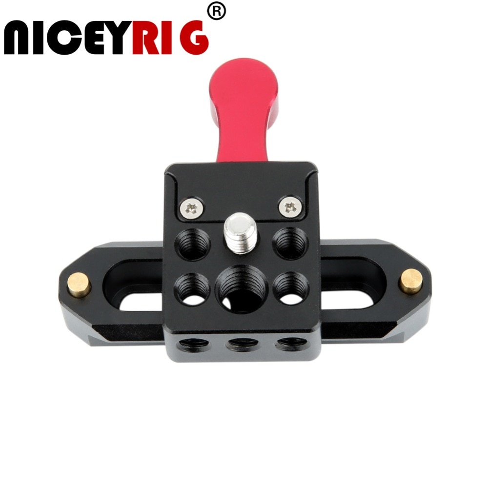 NICEYRIG – pince NATO avec Rail Nato, trous de vis de 1/4 &quot;3/8&quot;, plaque à dégagement rapide, Plate-forme de caméra pour moniteur de lumière vidéo et Microphone