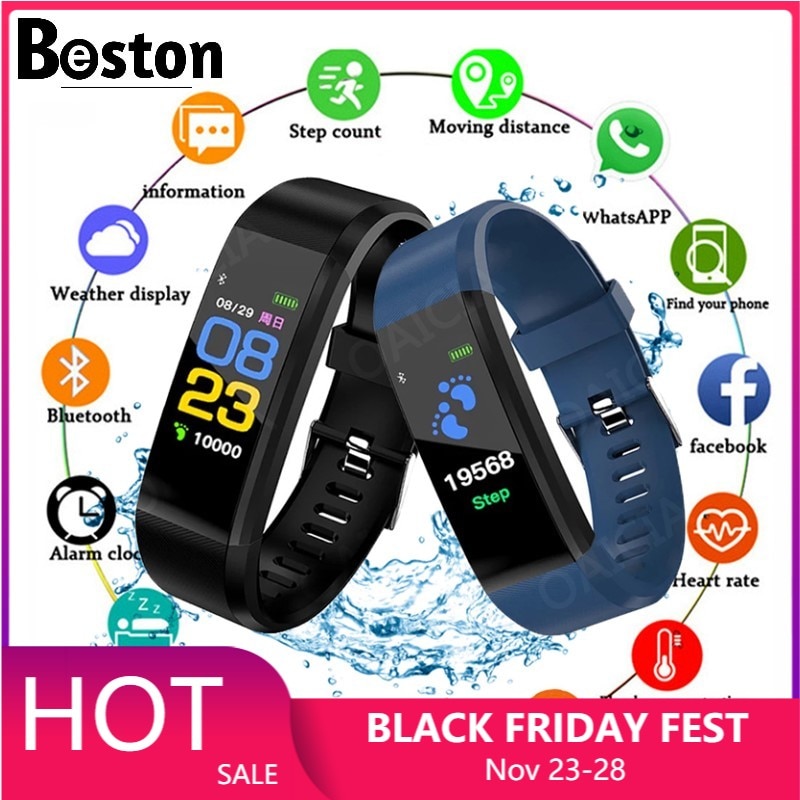 Polsbandjes 115 Sport Smart Horloge Mannen Bluetooth Horloge Polsband Fitness Tracker Vrouwen Smartwatch Armband Smartband