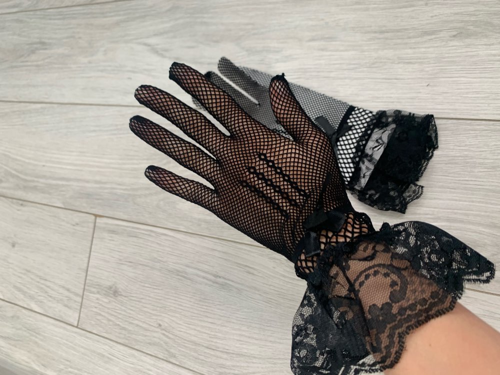Korea Stil Tüll Braut Handschuhe Hochzeit Zubehör Handgelenk Finger Weiß Schwarz Günstige Hochzeiten Handschuh
