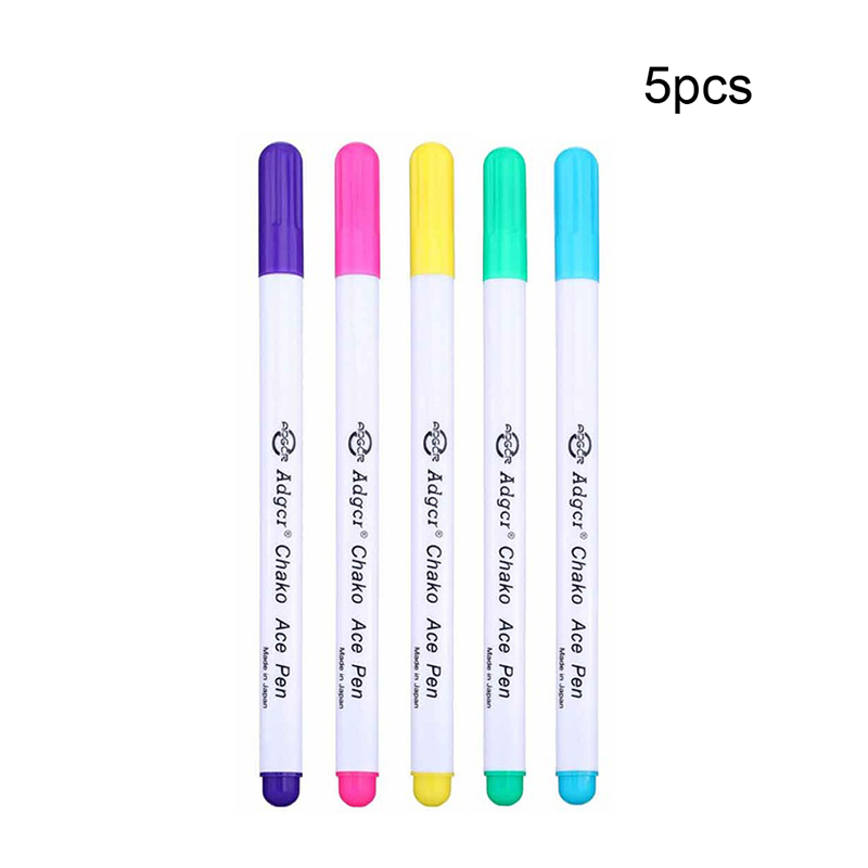 1-6pcs Quilting Sewing Tools Ink Disappearing Fabric Marker Pen DIY Cross Stitch Water Erasable Pen Dressmaking Tailor's Pen: 5pcs