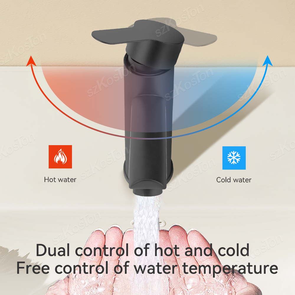 Schwarze Schlecht armaturen heiße und kalte Rührgerät armaturen Eitelkeit Schlecht Küche Deck montiert Edelstahl Waschbecken Wasserhähne